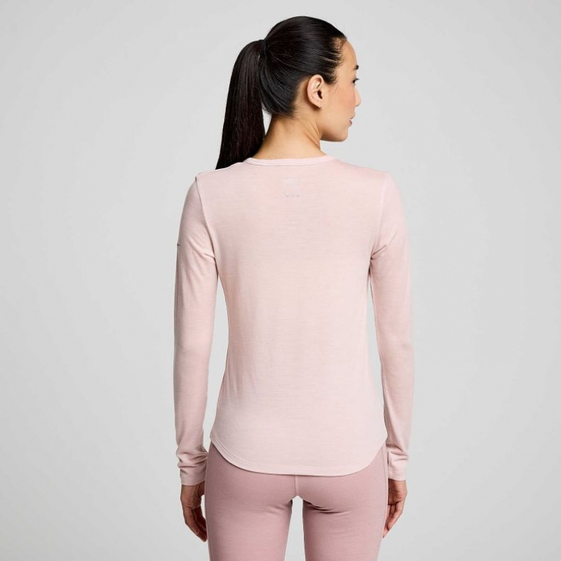 Pink Saucony Peregrine Merino Long Sleeve Women's T-Shirt | ISRAEL RGHTSY