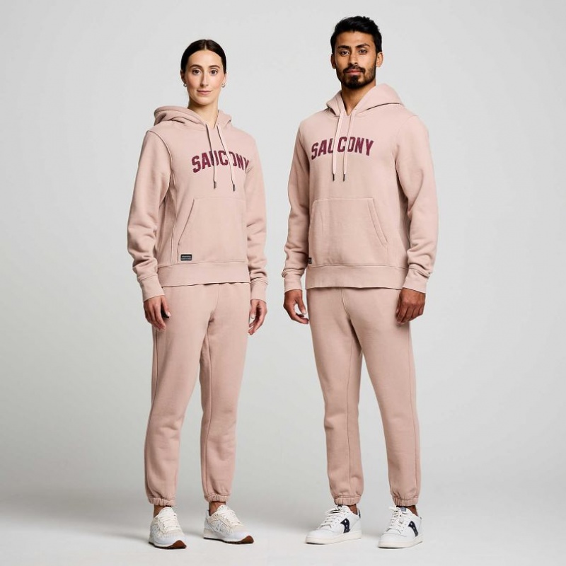 Pink Saucony Recovery Men's Hoodie | ISRAEL FVGOTC