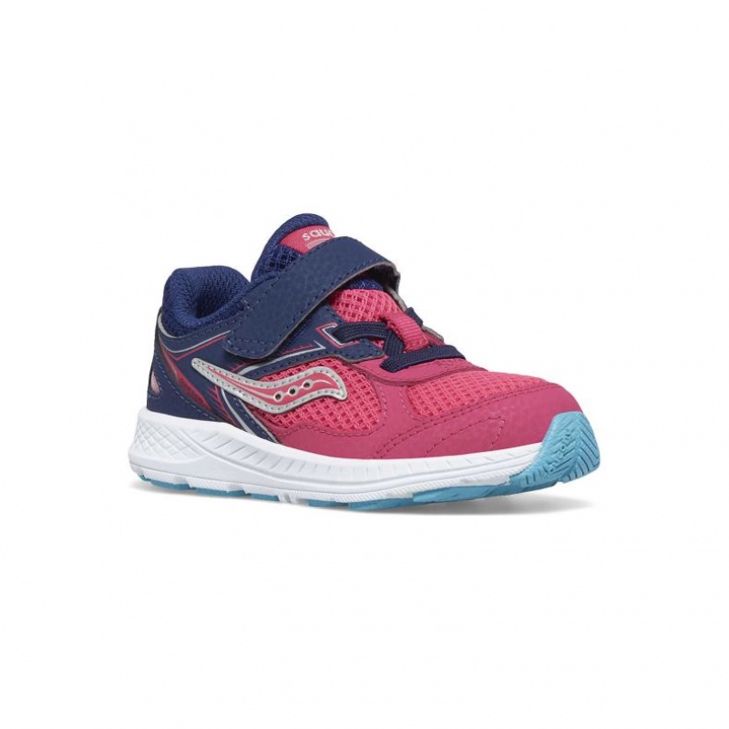 Pink / Navy Saucony Cohesion 14 A/C Jr. Little Kids' Sneakers | ISRAEL WEAFBP