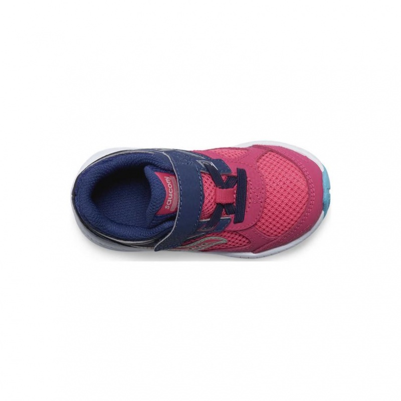 Pink / Navy Saucony Cohesion 14 A/C Jr. Little Kids' Sneakers | ISRAEL WEAFBP