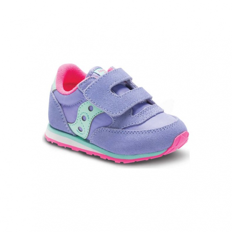 Purple Saucony Baby Jazz Hook & Loop Little Kids' Sneakers | ISRAEL EVCGSN