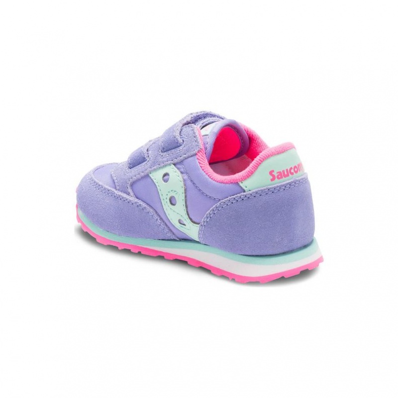 Purple Saucony Baby Jazz Hook & Loop Little Kids' Sneakers | ISRAEL EVCGSN