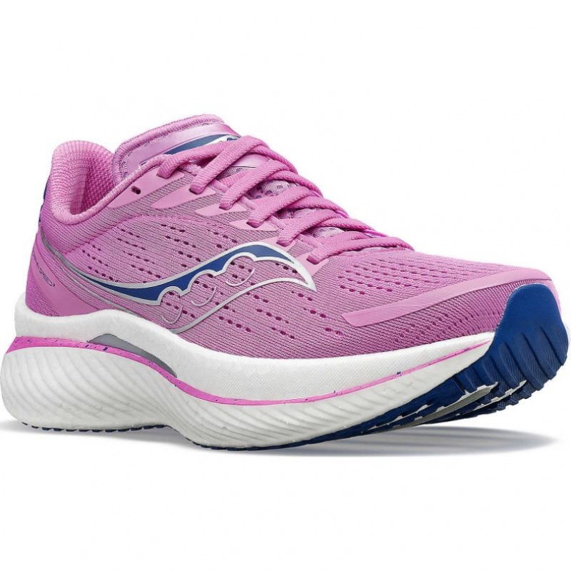 Purple Saucony Endorphin Speed 3 Women's Running Shoes | ISRAEL AJYWDC