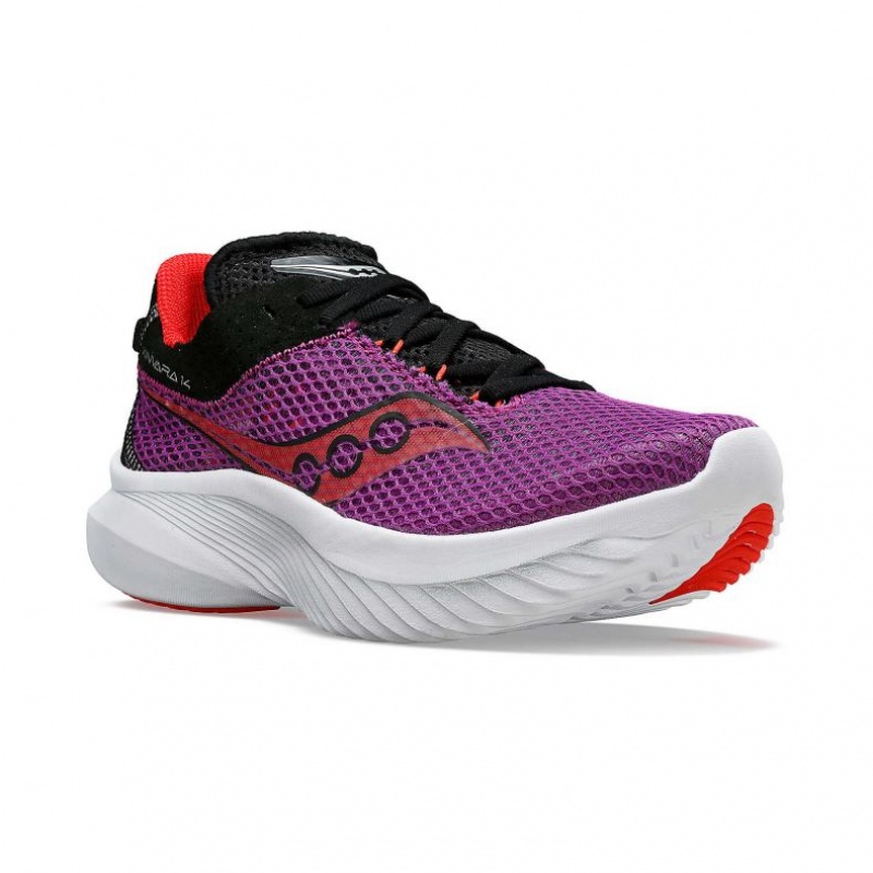 Purple Saucony Kinvara 14 Women's Running Shoes | ISRAEL EALFQR