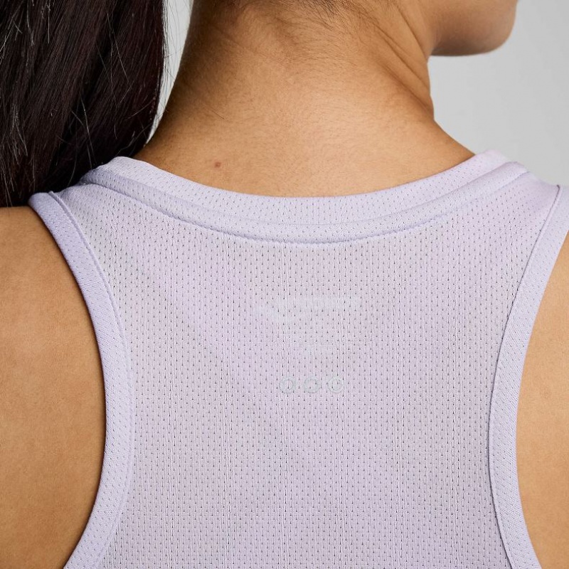 Purple Saucony Stopwatch Women's Singlet | ISRAEL QIUOAT