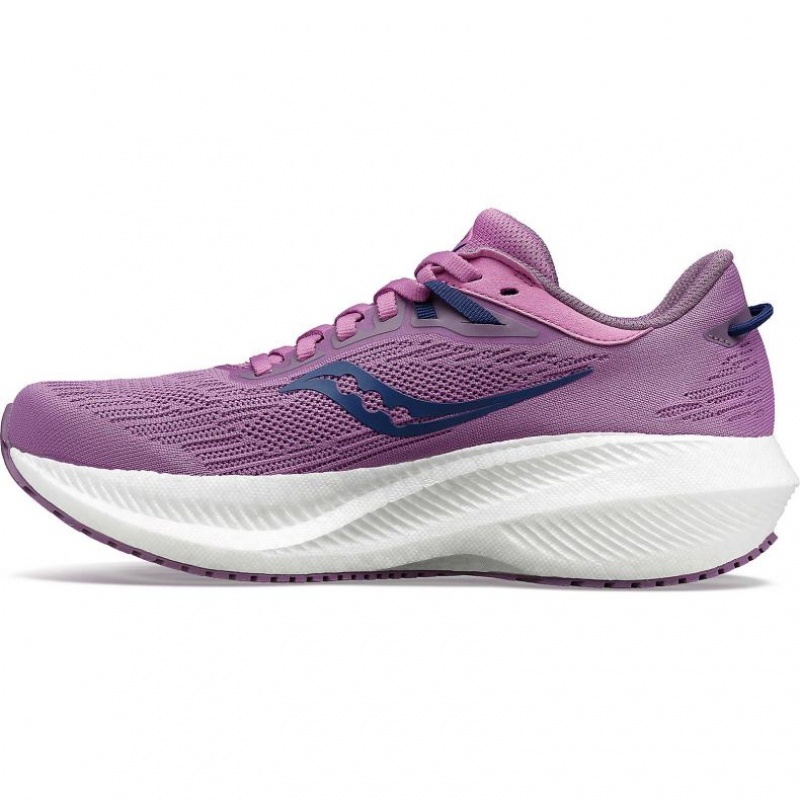 Purple Saucony Triumph 21 Women's Running Shoes | ISRAEL ZSUTKQ