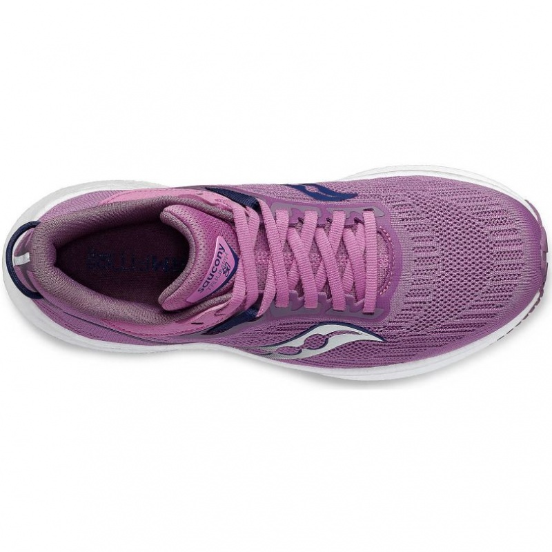 Purple Saucony Triumph 21 Women's Running Shoes | ISRAEL ZSUTKQ