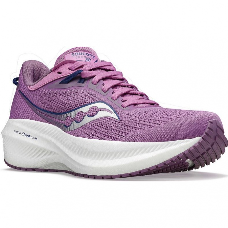 Purple Saucony Triumph 21 Women's Running Shoes | ISRAEL ZSUTKQ