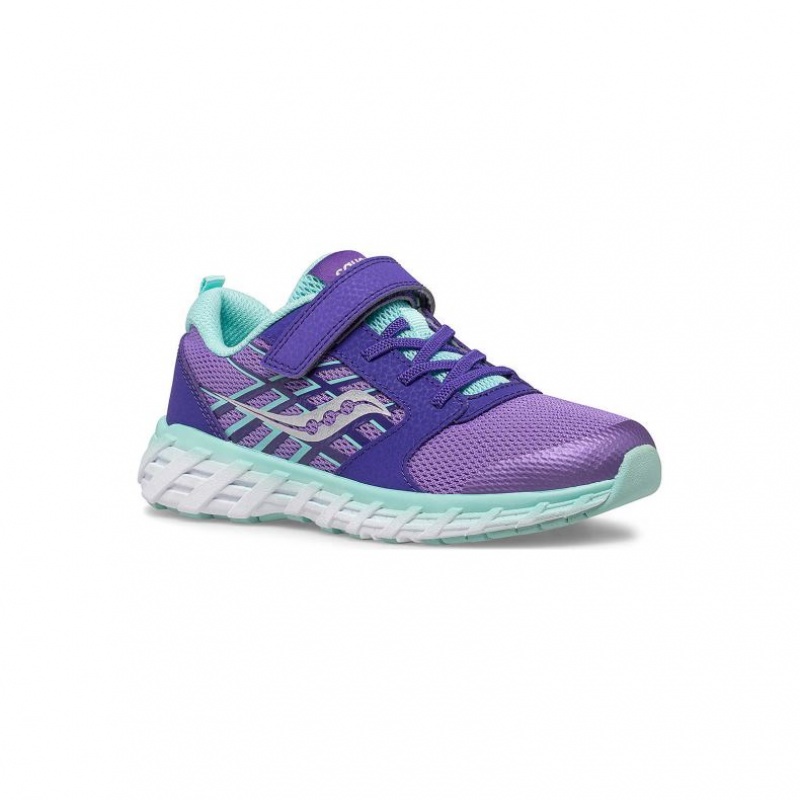 Purple Saucony Wind 2.0 A/C Big Kids' Sneakers | ISRAEL RODTSQ