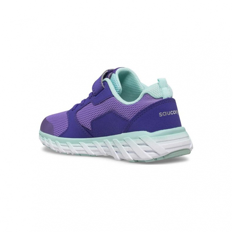 Purple Saucony Wind 2.0 A/C Big Kids' Sneakers | ISRAEL RODTSQ