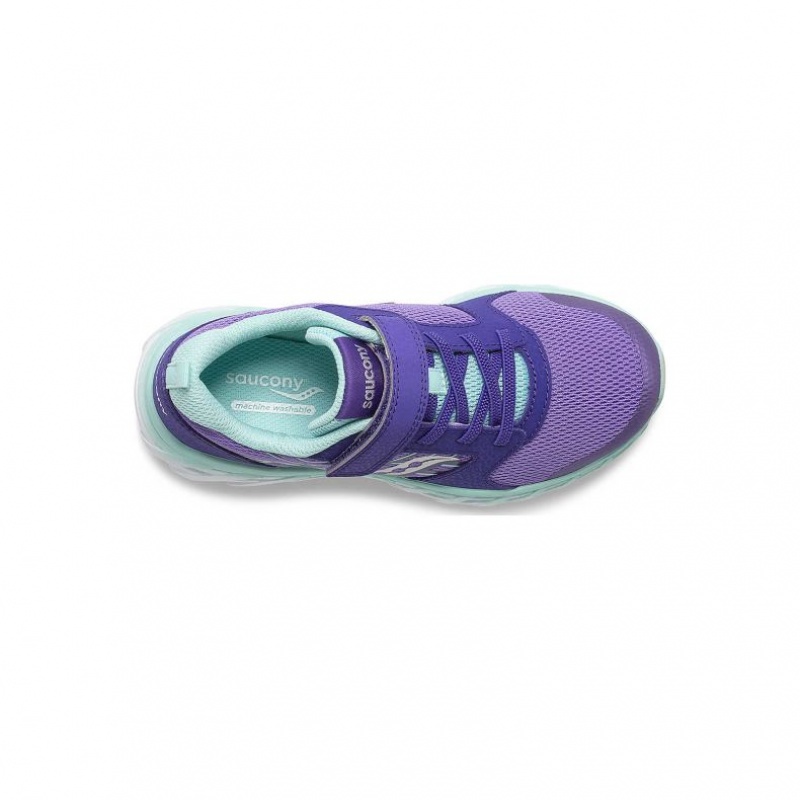 Purple Saucony Wind 2.0 A/C Big Kids' Sneakers | ISRAEL RODTSQ