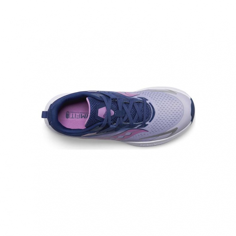 Purple / Indigo Saucony Ride 15 Big Kids' Sneakers | ISRAEL ZGPSDC