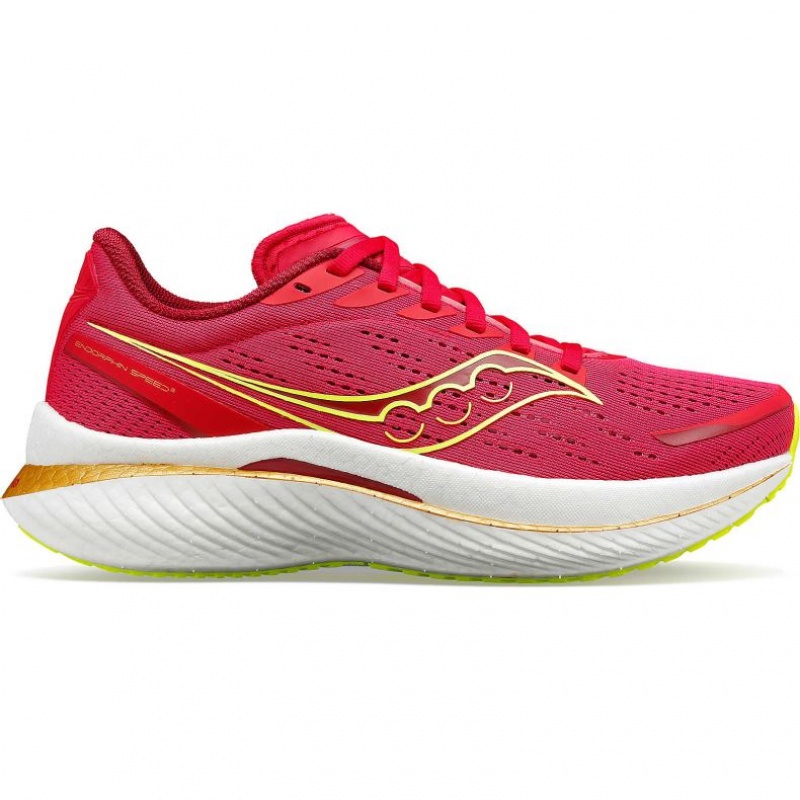 Red Saucony Endorphin Speed 3 Women\'s Running Shoes | ISRAEL HATUEL