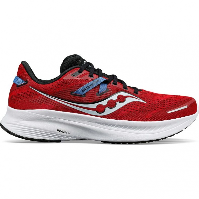 Red Saucony Guide 16 Men\'s Running Shoes | ISRAEL TNWGBO