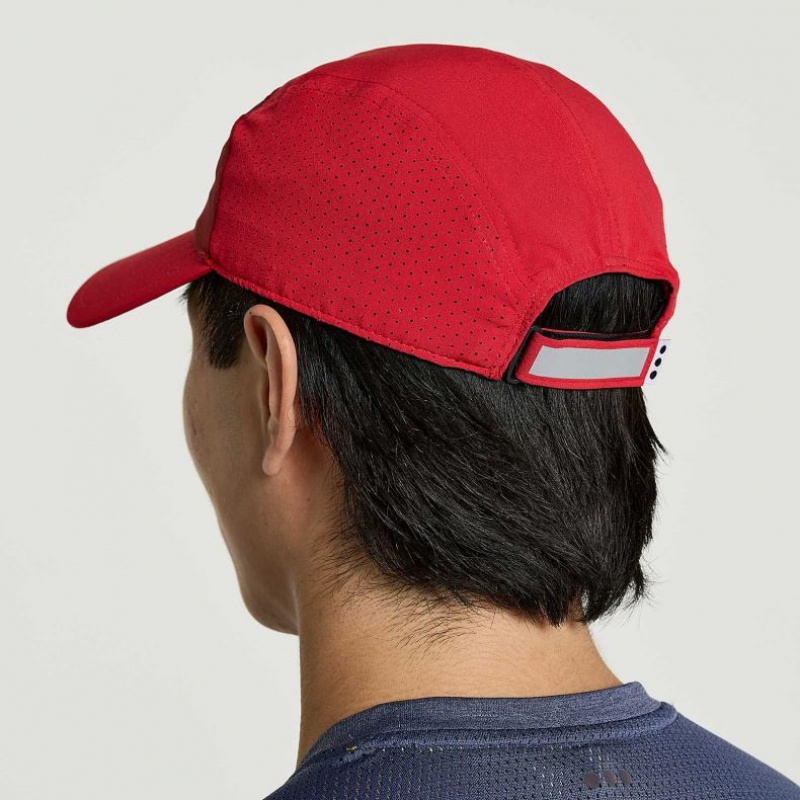 Red Saucony Outpace Men's Hat | ISRAEL DXJUOV