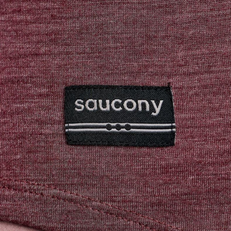 Red Saucony Peregrine Merino Long Sleeve Women's T-Shirt | ISRAEL AMZHNQ