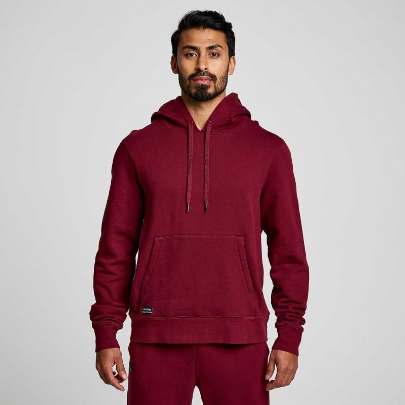 Red Saucony Recovery Men\'s Hoodie | ISRAEL DIXJBL