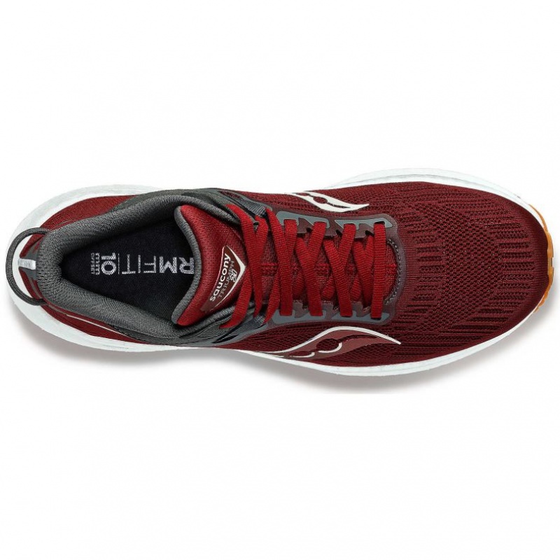 Red Saucony Triumph 21 Men's Running Shoes | ISRAEL TCGHEZ