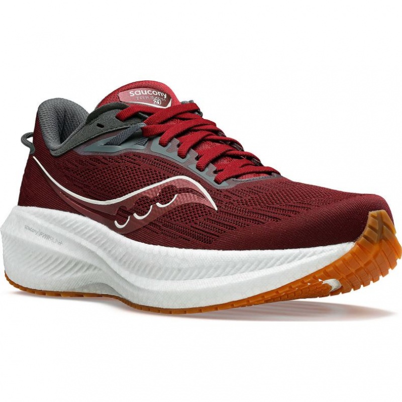 Red Saucony Triumph 21 Men's Running Shoes | ISRAEL TCGHEZ