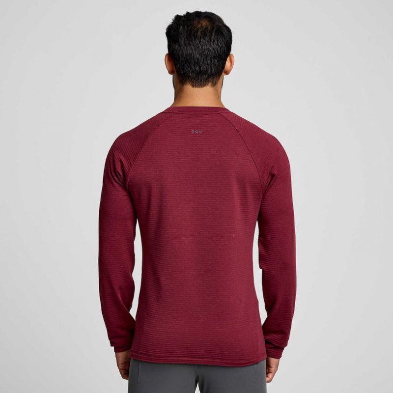 Red Saucony Triumph 3D Crew Men's Sweatshirt | ISRAEL GREOKL