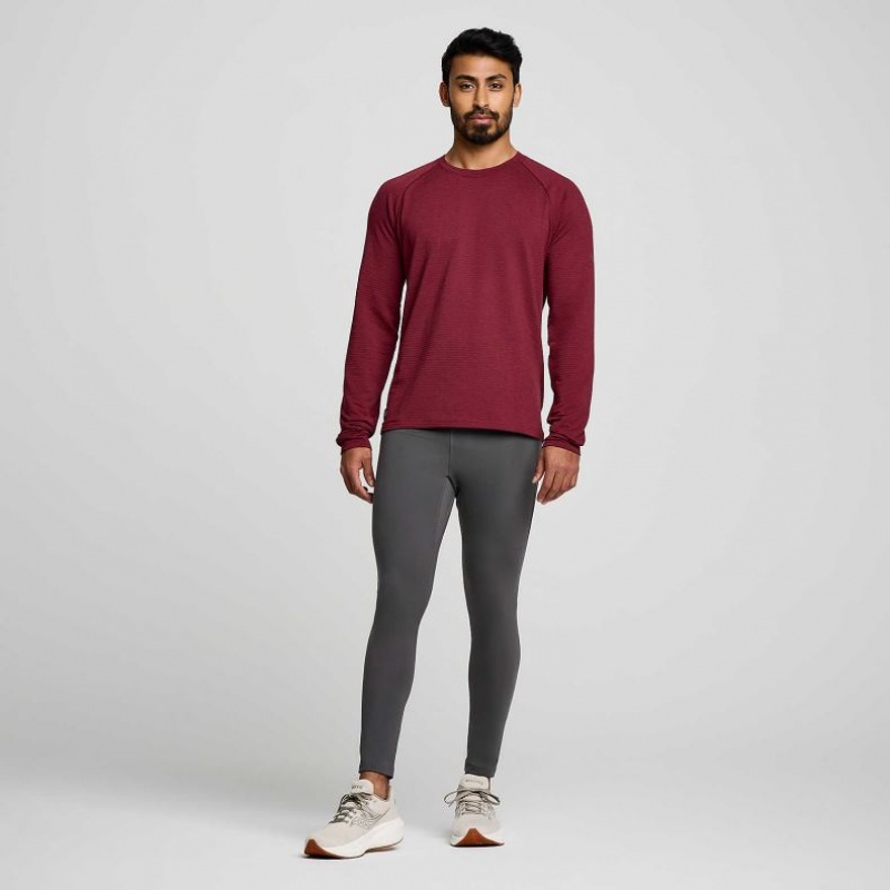 Red Saucony Triumph 3D Crew Men's Sweatshirt | ISRAEL GREOKL