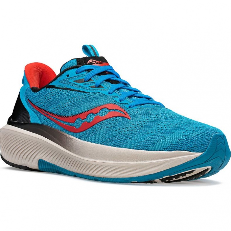 Turquoise Saucony Echelon 9 Men's Running Shoes | ISRAEL PYFVZG