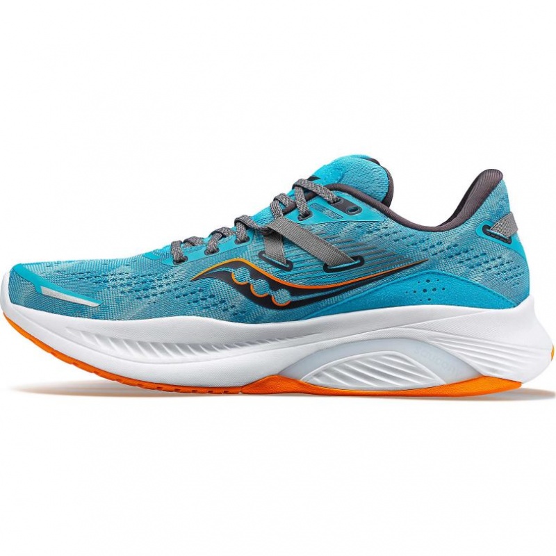 Turquoise Saucony Guide 16 Men's Running Shoes | ISRAEL HTJGVI