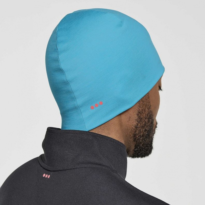 Turquoise Saucony Solstice Men's Beanie | ISRAEL LAOGQS