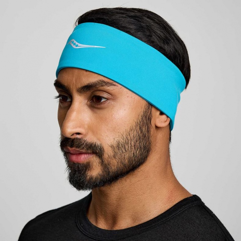 Turquoise Saucony Solstice Men\'s Headband | ISRAEL VSGRJC