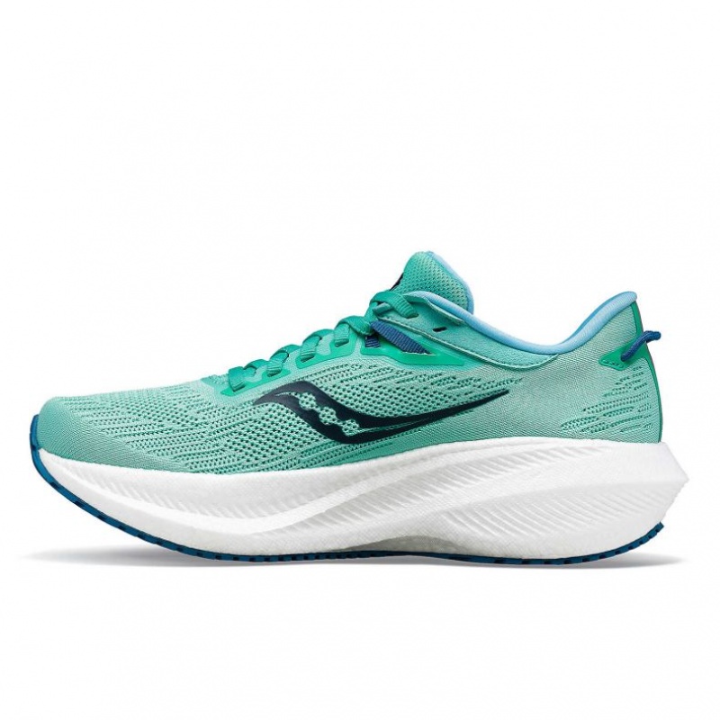 Turquoise Saucony Triumph 21 Women's Running Shoes | ISRAEL LQWHRJ