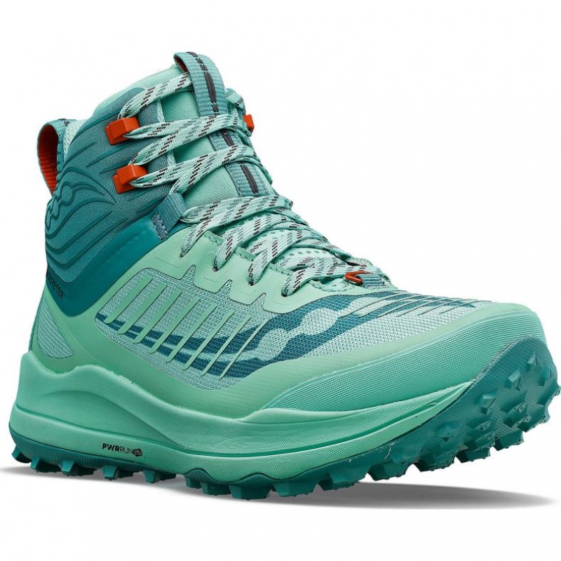 Turquoise Saucony Ultra Ridge GTX Women's Trail Running Shoes | ISRAEL AHFXZJ