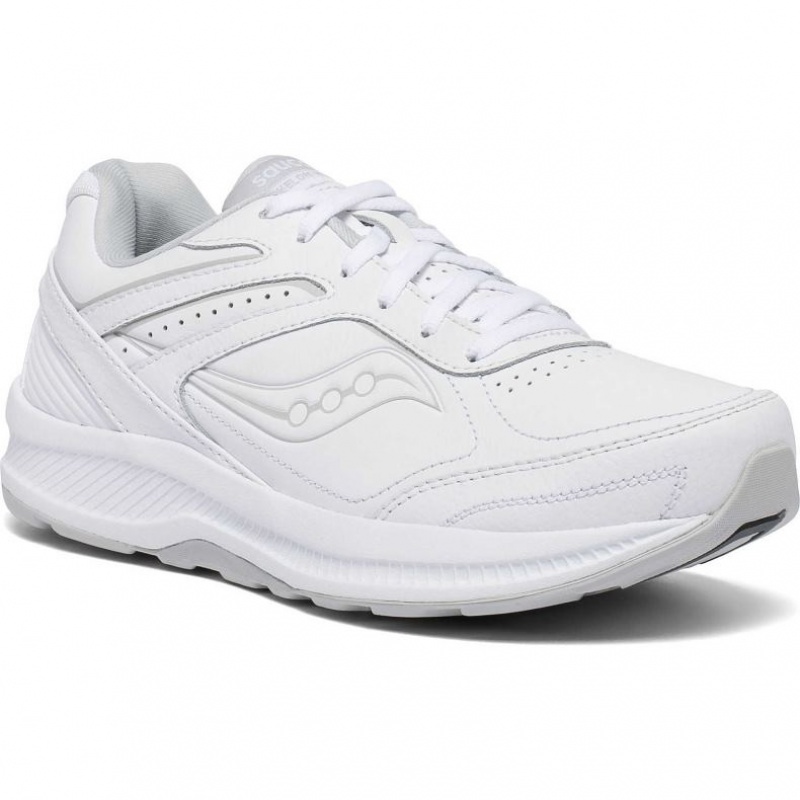 White Saucony Echelon Walker 3 Women's Walking Shoes | ISRAEL IHKNDG