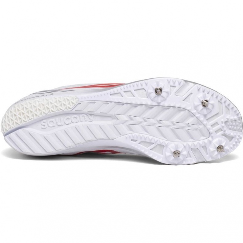 White Saucony Endorphin 3 Women's Spikes | ISRAEL UHSYWB