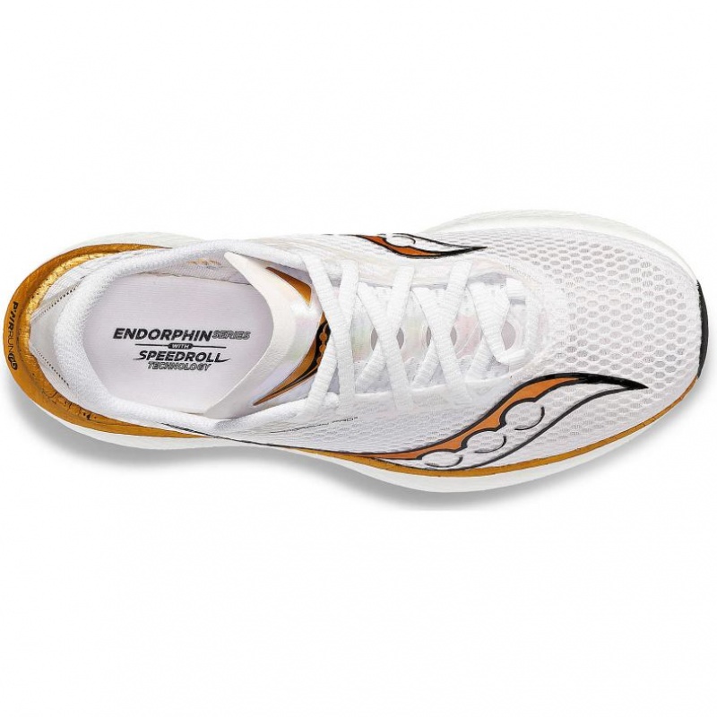 White Saucony Endorphin Pro 3 Men's Running Shoes | ISRAEL ESNDVG