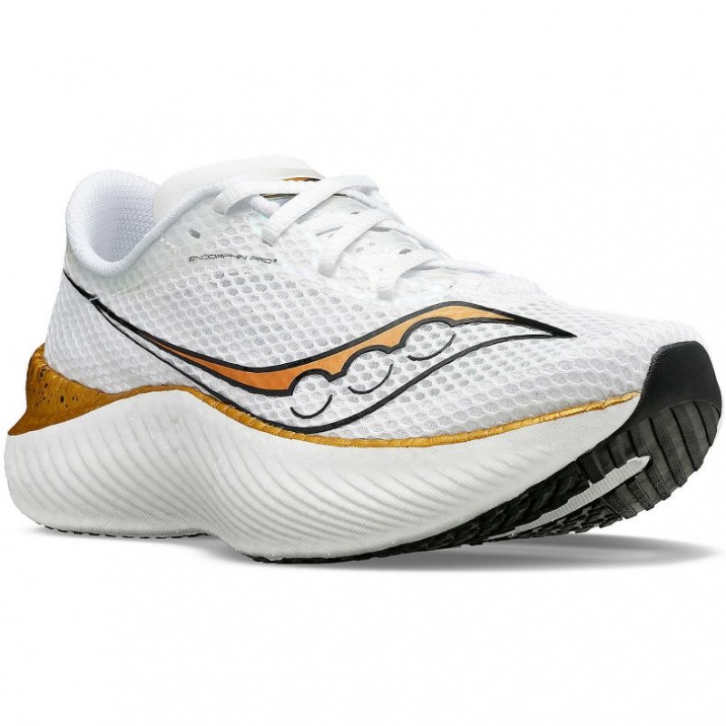 White Saucony Endorphin Pro 3 Men's Running Shoes | ISRAEL ESNDVG