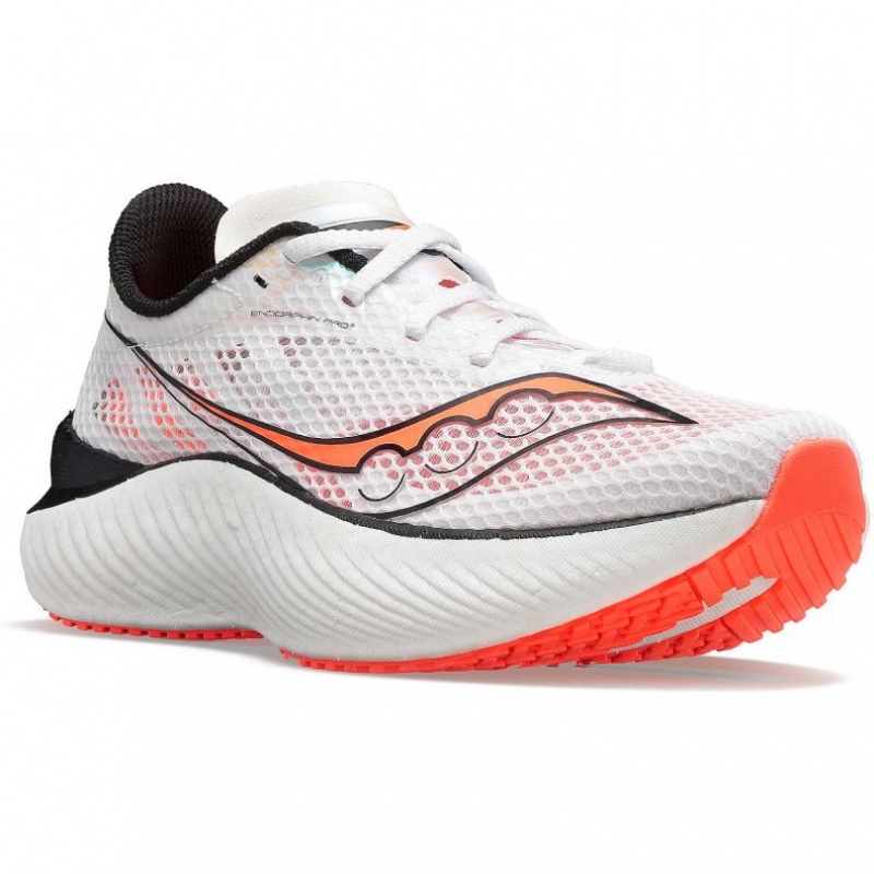 White Saucony Endorphin Pro 3 Men's Running Shoes | ISRAEL TRMLVB