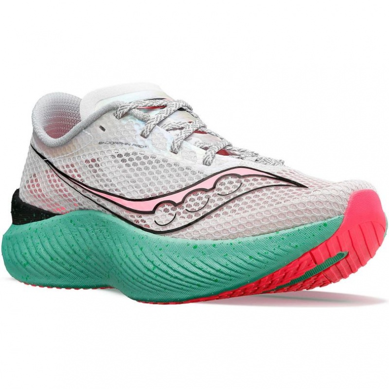 White Saucony Endorphin Pro 3 Women's Running Shoes | ISRAEL DRPBKQ