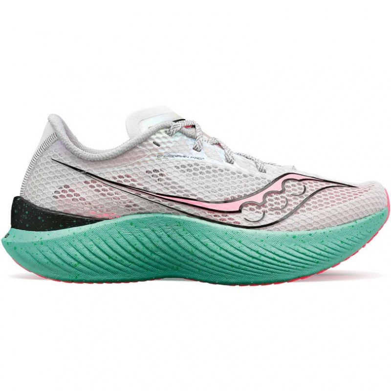 White Saucony Endorphin Pro 3 Women\'s Running Shoes | ISRAEL DRPBKQ