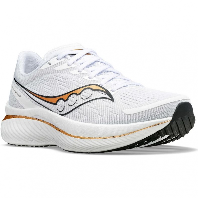 White Saucony Endorphin Speed 3 Men's Running Shoes | ISRAEL MGAHEY