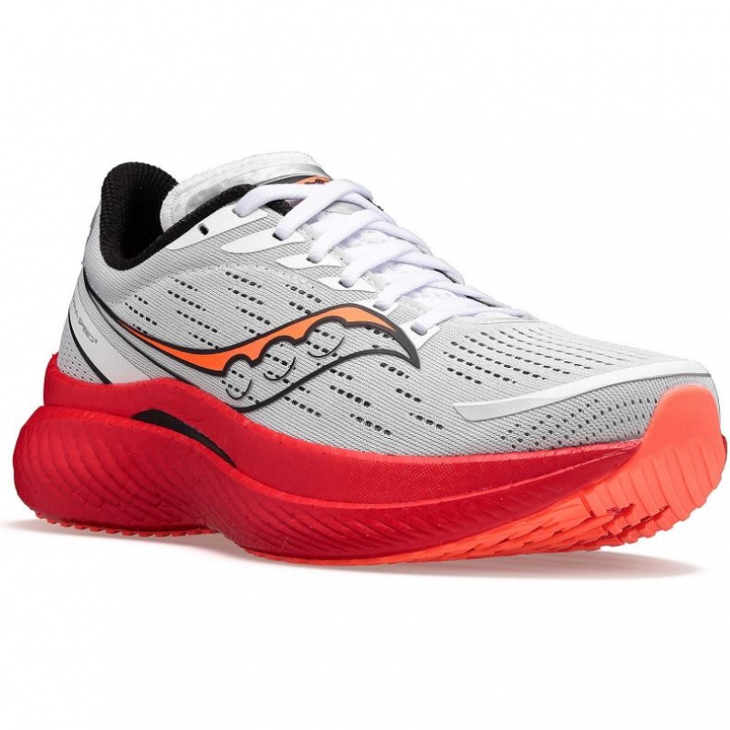 White Saucony Endorphin Speed 3 Men's Running Shoes | ISRAEL TMWKSD