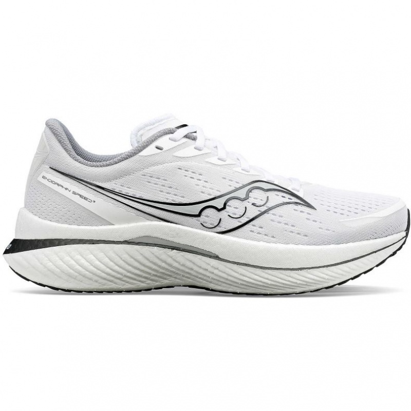 White Saucony Endorphin Speed 3 Men\'s Running Shoes | ISRAEL PCSIZD