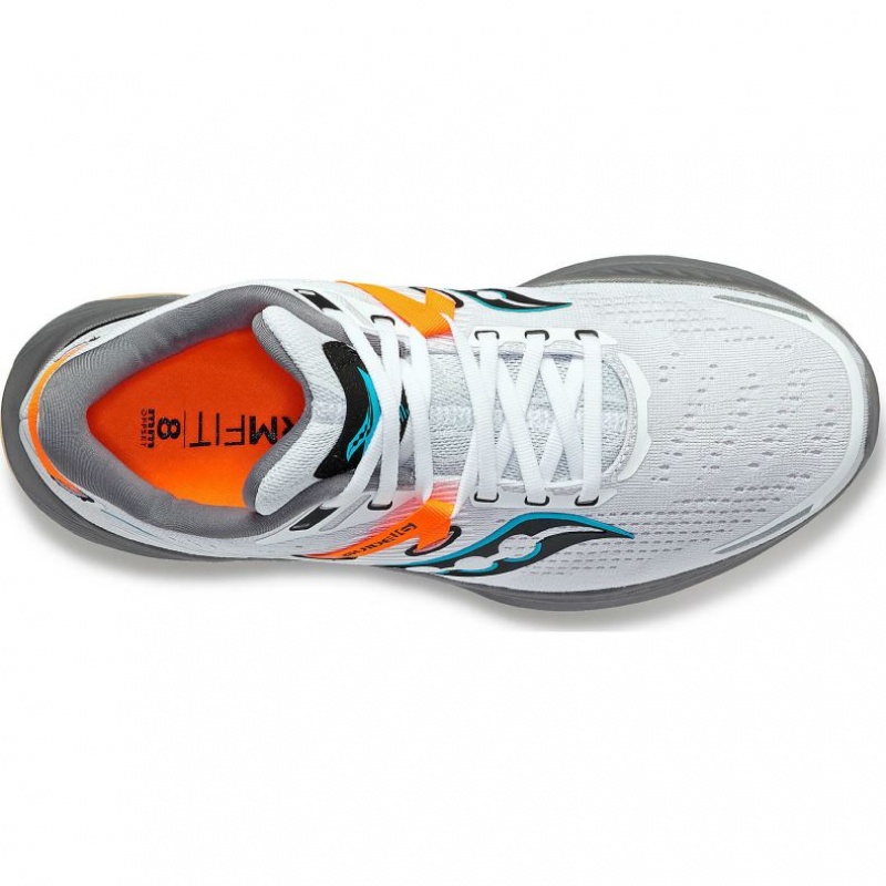 White Saucony Guide 16 Men's Running Shoes | ISRAEL VHLAGN