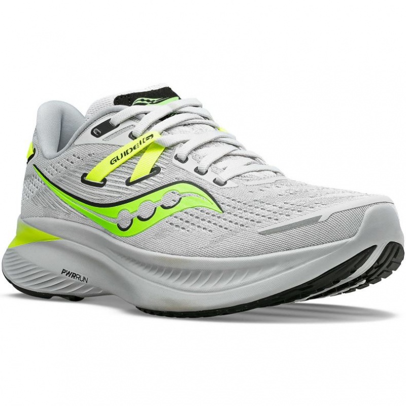 White Saucony Guide 16 Men's Running Shoes | ISRAEL JUWTLK