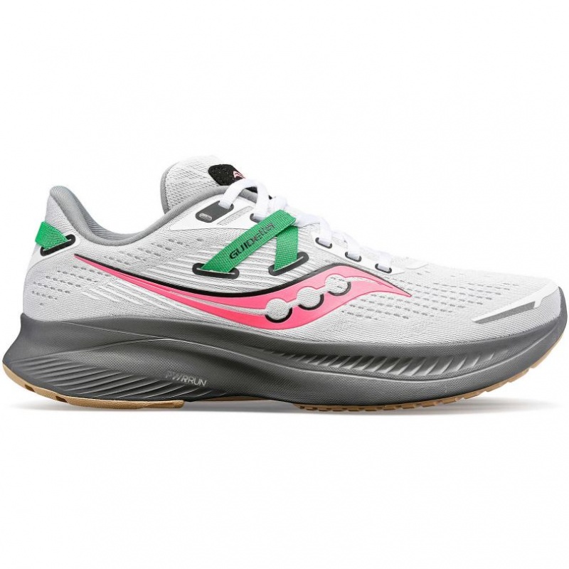 White Saucony Guide 16 Women\'s Running Shoes | ISRAEL YNAKFS