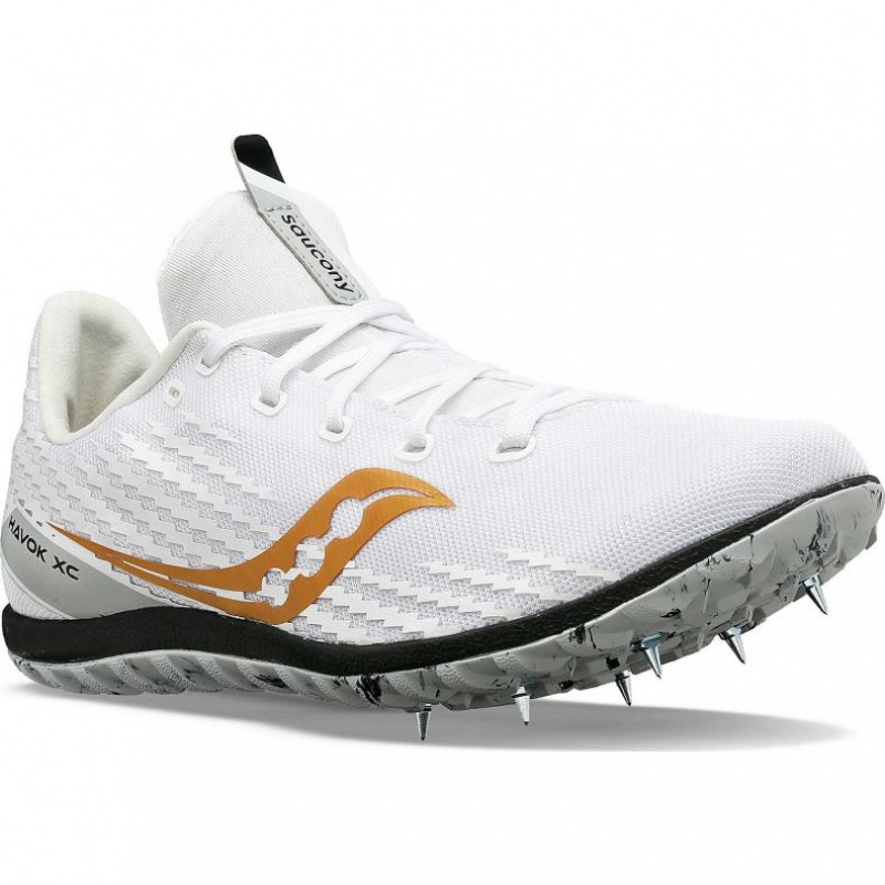 White Saucony Havok XC 3 Men's Spikes | ISRAEL EAVUYH