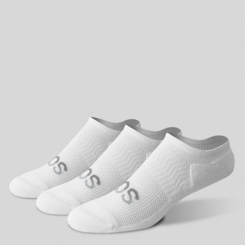 White Saucony Inferno Cushion Sneaker 3-Pack Women's Socks | ISRAEL MKHTVU