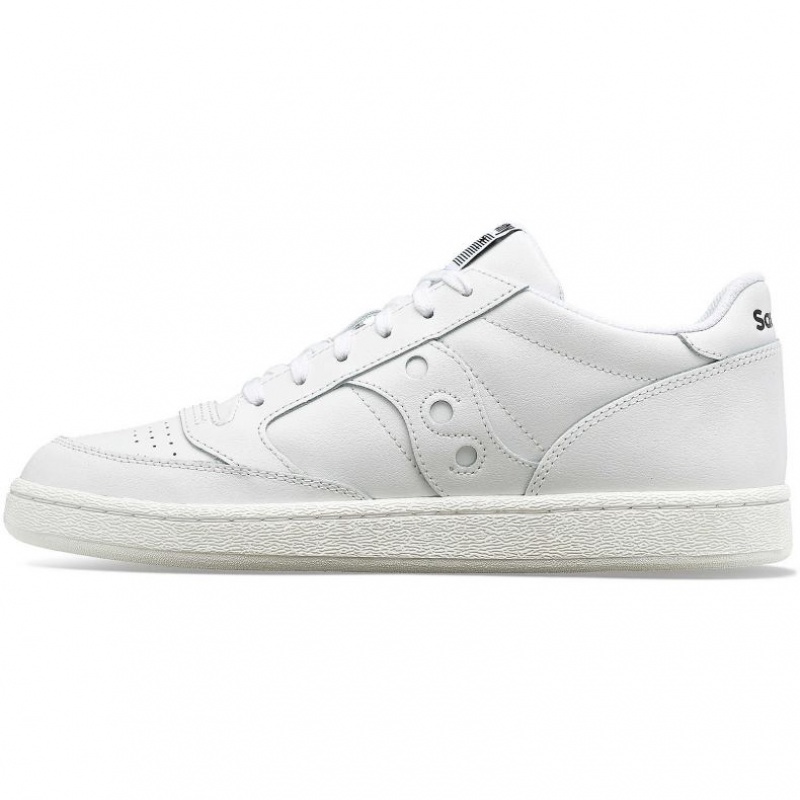 White Saucony Jazz Court PU Men's Sneakers | ISRAEL GMXVPE