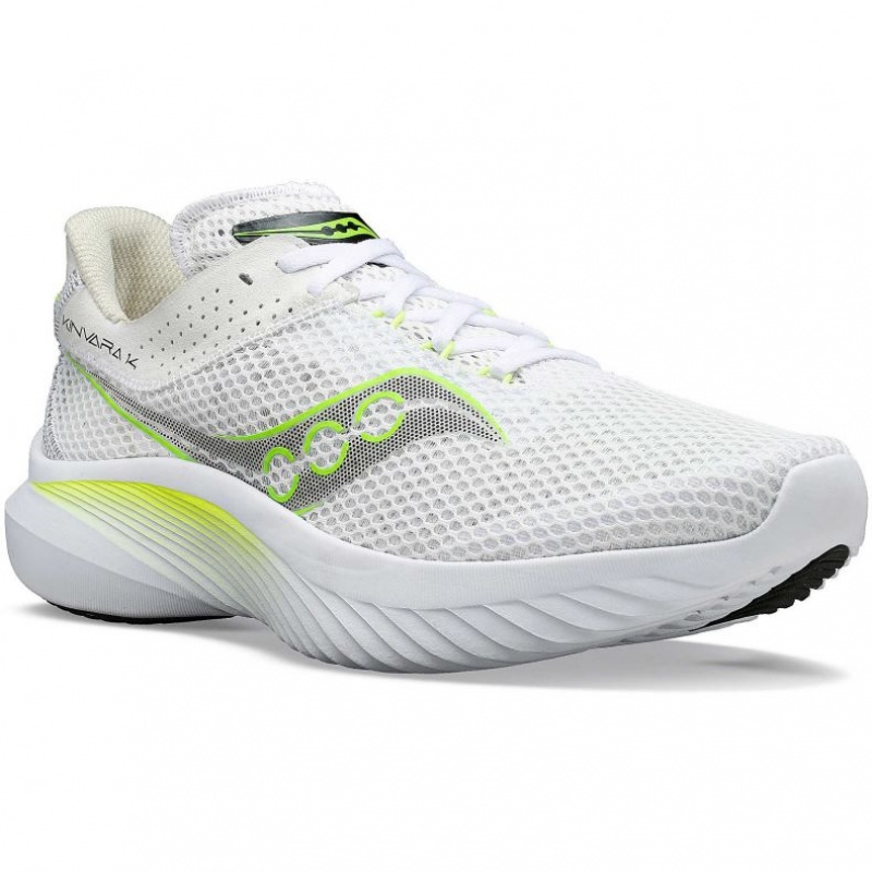 White Saucony Kinvara 14 Men's Running Shoes | ISRAEL UGOYEH