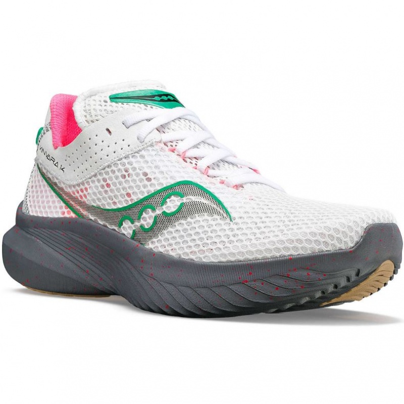 White Saucony Kinvara 14 Women's Running Shoes | ISRAEL MQDKFB