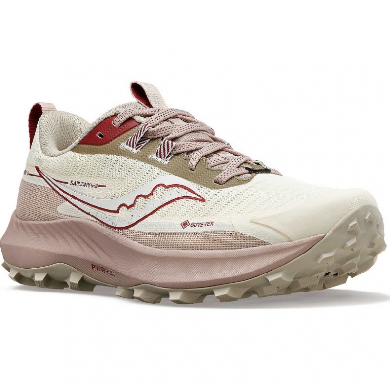 White Saucony Peregrine 13 GTX Women's Trail Running Shoes | ISRAEL JIHGBN